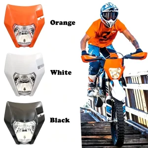 Super Bright LED Headlight Assembly Universal Enduro Front Lamp Mask for KTM EXC EXCF 250 300 450 Dirt Bike