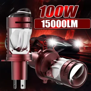 Super Bright Led Headlights Plug and Play HID Replacement Led Projector Lens 100W H4 Car Led Light Bulb