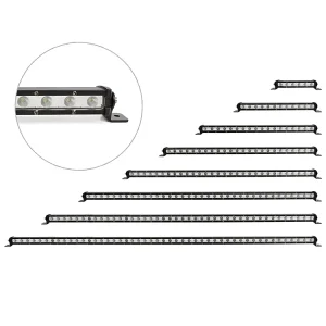 Super Bright Super Slim 18W to 144W LED Light Bar for Offroad Cars Single Row Auto Lamp with Flood Beam Made of Aluminium