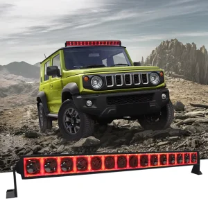 Super Bright Universal White RGB LED Light Bar 24V 8 20 32 43 55 Inch Roof Working Driving Light for Truck Car ATV 4×4 Off road