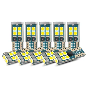 Super High Power 5W T10 LED Interior Light 10SMD W5W Canbus License Plate 3030 Width Car Light