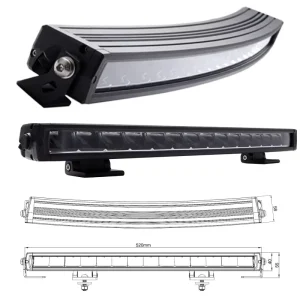 Super Slim 20 Inch Curved Single Row LED Light Bar Driving Beam IP68 69K Waterproof ETM Technology 8800 Lumens 9 36V DC