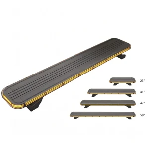 Super Slim Amber LED Strobe Light Bar 584-1498mm Length for Trailers 12-24V 16 Flash Rotation Dynamic Mode
