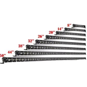 Super Slim Car LED Light 8~50 Inch 6D Reflector Work Light Bar 18/36/54/72/90/108/126/144W LED for Jeeps SUV Trucks