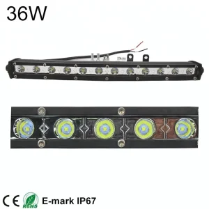 Super Slim Double Color 12V 36W Strobe LED Light Bar with Amber and White with Wireless Remote Control