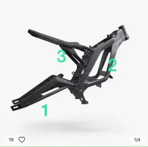 Sur Ron Light Bee LBX Stainless Steel Plastic Main Frame Swingarm Subframe Seat Mount Bracket Replacement Parts for E-Bike