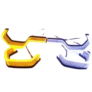 Switchback Dual Color White & Amber for BMW F30 F35 F32 F36 F80 DRL Turn Signal Angel Eyes Halo Rings Daytime Running Light
