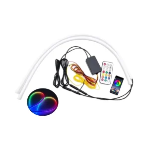 Symphony Color LED Daytime Running Light 30 45 60cm Waterproof Light Guide Strip Ambient DRL APP Remote Car Light Accessories