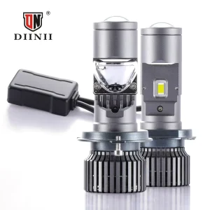 T1 H4 Super Bright Aluminum Mini H4 100W 10000LM LED Projector Headlight Lens IP67 Waterproof Auto Bi LED Bulb for Motorcycle