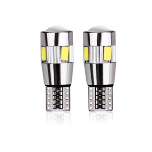 T10 5630 6SMD Decoding Car LED Dashboard Light Reading Light License Plate Light 12V 3W