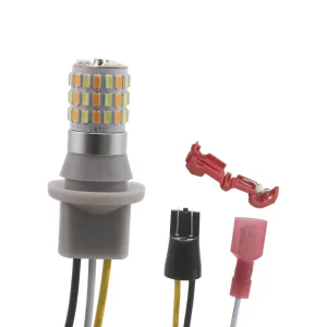 T10 LED Bulb W5W Dual Color 12V DC for Motorcycle Daytime Running Light DRL and Turn Signal White Amber Switchback