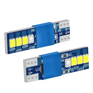 T10 LED Car Bulb Canbus Compatible Q5 Auris VW 12V 2.2W Blue White Color Change Interior Dome Reading Light 8SMD