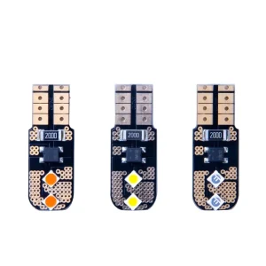 T10 RGB Color-Changing LED COB Bulbs 5V Dual-Function Car License Plate Lamp & Small Interior Reading Light