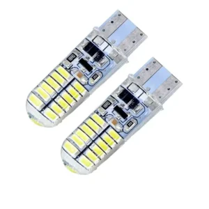 T10 W5W 194 168 4014 24 SMD Silica Gel Strobe Flash Light Car LED Bulbs 12V LED 501 W5W T10 LED Bulb Lights T10 Luces LED