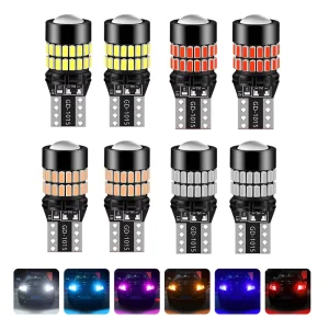 T10 W5W 194 168 Canbus LED Bulb with Projector Lens, 12V, No Error, Car Interior Reading, License Plate, Parking