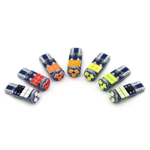 T10 W5W 3030 194 LED Bulbs for Car Interior 5W Motorcycle Marker Lamps Canbus Error Free 12V Front Reading Width