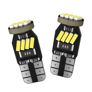 T10 W5W LED License Plate Bulb 4014 SMD Non Polarity Aluminum Body 1:1 Beam Pattern Universal Fit for Mini Loup H7 Lighting