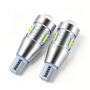 T15-1860-4SMD Convex Lens LED Backup Bulb 4PCS 1860 SMD Metal Cooling Housing Canbus Error Free W16W Car Reverse Parking Lamp