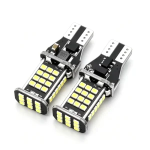 T15-2016-45SMD Multi-sided Illumination T15 LED Backup Light 45PCS 2016 SMD Canbus Decode 6000K White W16W 921 Auto Reverse Lamp