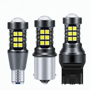 T15 W16W 5W LED Bulb 3030 27SMD Reverse Light with Lens Canbus Error Free for Car Backup Brake Turn Signal