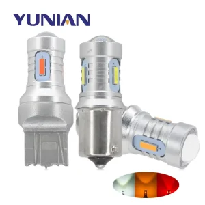 T20 1860 Car LED Reverse Light Super Bright rogue Light Modified Eagle Eye Auxiliary Reverse Bulb Rear Taillight White Amber Red