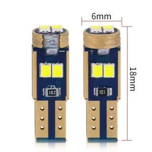 T5 Car Turn Signal Light LED License Plate with 6SMD Indicator Polarity Decoded Modified Instrument Bulb Model TT