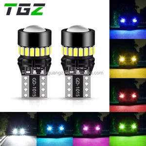 TGZ W5W T10 LED Parking Clearance Light Error Free Car Bulbs 194 168 Projector Spotlight Lens Position Lamp No Polarity