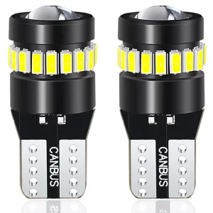 TH Howie T10 LED Position Light 3014 18 1SMD with Lens Car Bulb Decoder 12-18V 155LM for License Plate & Instrument Lights