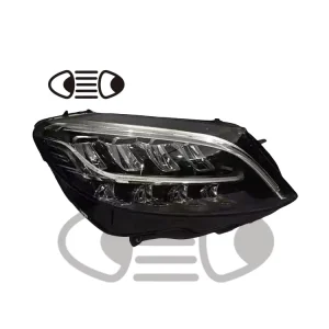 TUZHIHAO Car Headlights W205 Halogen Xenon Headlights for Benz W205 Retrofitting Xenon AFS Headlights