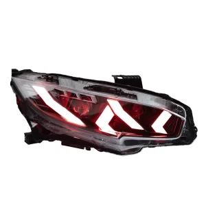 TYPY Car Lights for Front Headlamp Assembly RGB LED Projector Turn Signals Daytime Running Lights 8000 lm