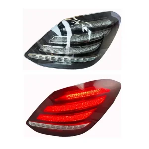 Tail Light Upgrade Taillights for Benz W205 C to S Modified Black Red Brake Turn Signal LED Taillight Auto Parts