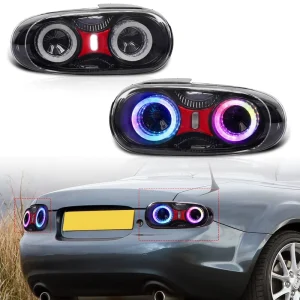 Tail Lights Assembly 12V LED Rear Lamp for Mazda MX 5 Roadster Miata MX5 NC RGB Colorful Startup Animation Taillight