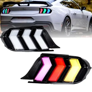Taillights Assembly for Car RGB Taillight for Ford Mustang with Sequential Turn Signal 6th Gen Mustang Rear Lamp