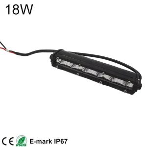Thin Flood Mini Spot 12V 8 Inch 18W Super Slim Bar Type LED Light Off Road LED Light Bar for Trucks