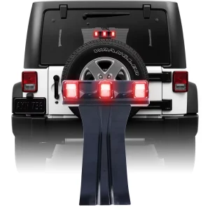 Third 3rd Car Brake Lights LED Rear Light W Clear Lens High Mount Stop Tail Light Compatible With Jeep Wrangler