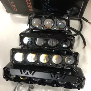 Three Eye Lens Motorcycle Lighting System Spotlights LED Headlight Mini Driving Work Light Fog Lamp DRL Bulb for Car Truck SUV