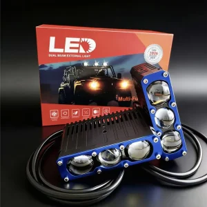 Three LENS Direct LED Work Light Spotlight 12V High Power Grille Bumper Light for Car Motorcycle OFF Road 4×4 SUV ATV