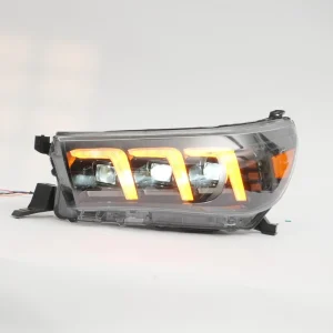 Three Lens Headlight Assembly For Pickup Exterior Lighting for Toyota Hilux