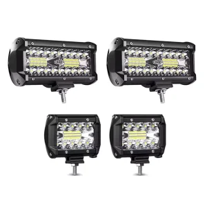 Three Row 120W 12V Work Light Spotlight Long Strip Light Car Off Road Vehicle Front Bumper Offroad Work Light