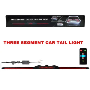 Three Segment Car Third Brake Light Custom Logo 12V LED Strip with Remote Control and Multiple Lighting Modes