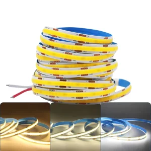 Tira COB LED DC12V 320 Leds Regulable Luz Lineal Decoracion Residencial Y Comercial Uso Interior Y Exterior