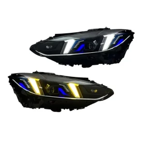 Top Grade Modified M4 Fang Style LED Headlight Assembly for BMW 4 Series G22 G82 Dual Color Front Lamp