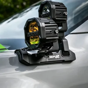 Tough A-Pillar Brackets for Mounting Dual Auxiliary Lights on Ford Ranger T9