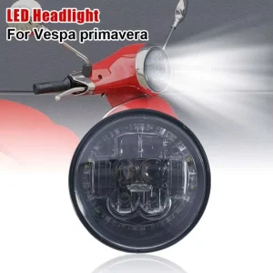 Toughness and Durability LED Drl Front Lamp Headlight with Hi Lo Beam for Vespa Primavera Motorcycle Lighting Systems
