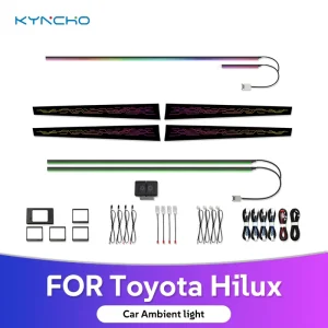 Toyota Hilux Dynamic Car Ambient Light System LED Interactive Interior Light Ambiance Control Automotive Ambient Lighting