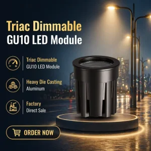 Triac Dimmable IP65 Waterproof GU10 LED Module 7W Factory Direct Sale Anti Glare