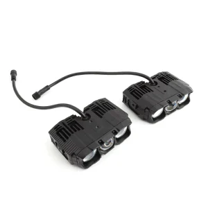 Triple Lens LED Grille Light 116W Bi LED Projector Headlight 6000K/3000K Dual Color Off-Road Auxiliary Lamp