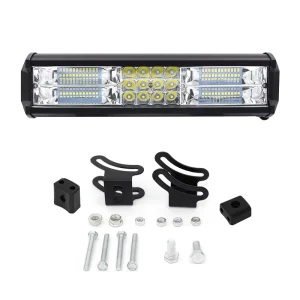 Triple Rows 12” 180w Waterproof IP68 Strip Light Aluminum Mounting Bracket Combo Beam Led Light bar for off Road Vehicle
