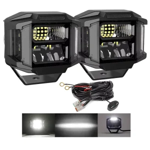Truck 4wd Automotive Auxiliary Light LED Spot Side Shooter 3inch DRL Driving Lights on A pillar Bumper for Vehicles