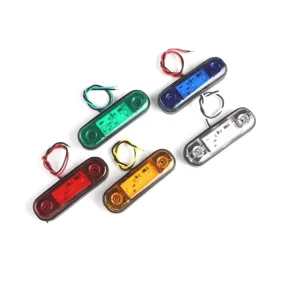 Truck Heavy Duty 12-24V ABS+ Side Marker Light 3 Clear Lenses Amber Red White